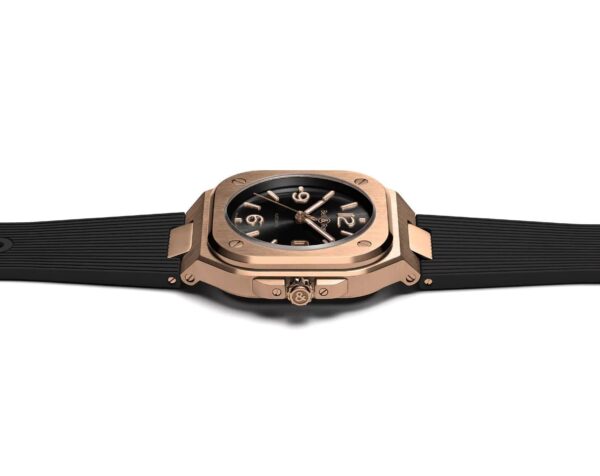 BELL & ROSS BR 05 GOLD 40MM ROSE GOLD  BLACK STRAP - Image 2