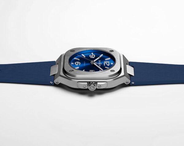 BELL & ROSS BRO5 BLUE DIAL 40 MM RUBBER STRAP - Image 5