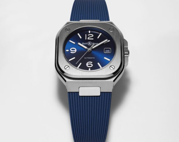 BELL & ROSS BRO5 BLUE DIAL 40 MM RUBBER STRAP - Image 2