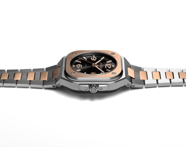 BELL & ROSS BR05 BLACK STEEL & GOLD 40MM STEEL STRAP - Image 3