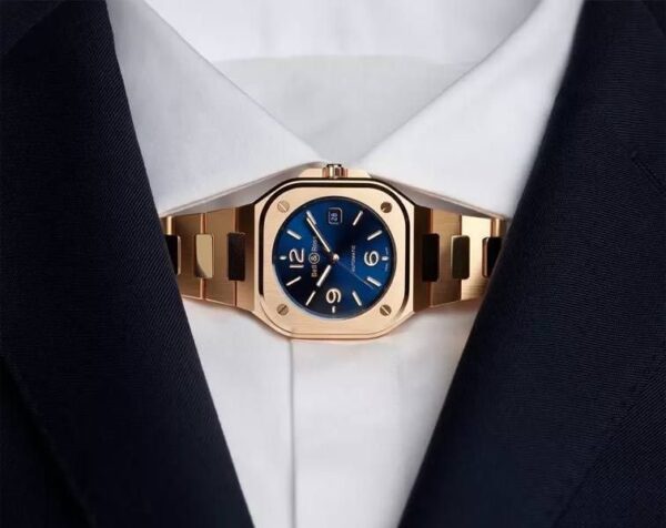 BELL & ROSS BLUE GOLD 40MM ROSE GOLD STRAP - Image 4