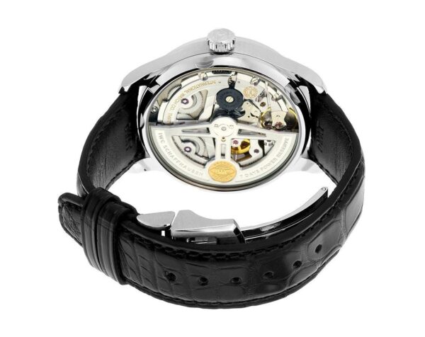 IWC PORTUGIESER CHRONOGRAPH AUTOMATIC WHITE DIAL BLACK LEATHER BELT - Image 6