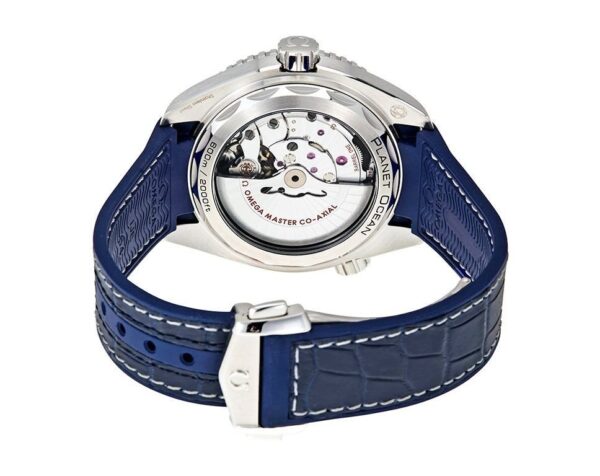 OMEGA PLANET OCEAN 600M CO-AXIAL MASTER CHRONOMETER 43.5 mm BLUE DIAL BLUE LEATHER BELT - Image 3