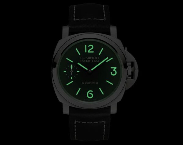 PANERAI LUMINOR 8 GIORNI BLACK DIAL BLACK STRAP - Image 2