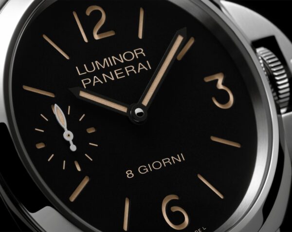 PANERAI LUMINOR 8 GIORNI BLACK DIAL BLACK STRAP - Image 4