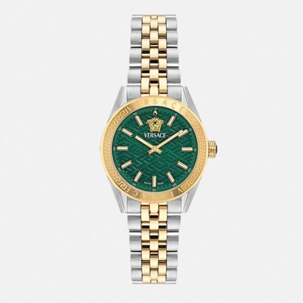 Versace V-Cody Lady Japanese Two Tone Green Dial Women’s Watch - Image 2