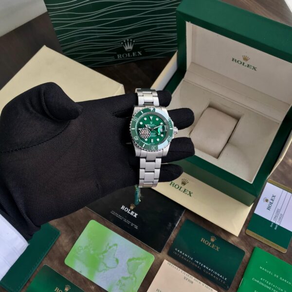 Rolex Submariner Hulk Limited Edition Silver Tone Green Dial Japanese Master Quality Automatic Men’s Watch - Image 10