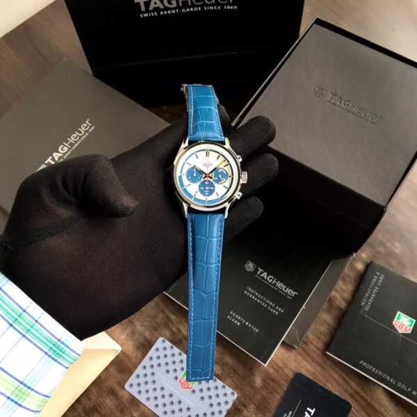 Tag Heuer Grand Carrera Blue Leather Strap Japanese Master Quality Men’s Watch - Image 5