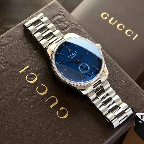 Gucci G-Timeless Blue Dial Stainless Steel Mens Automatic Watch - Image 3