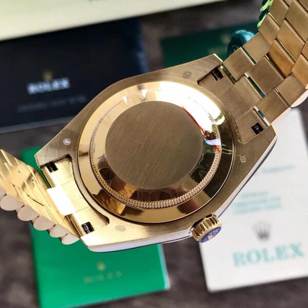 Exclusive Rolex Day Date 41 Gold Tone Gold Dial Dimond Numbers Japanese Automatic Mens Watch - Image 4