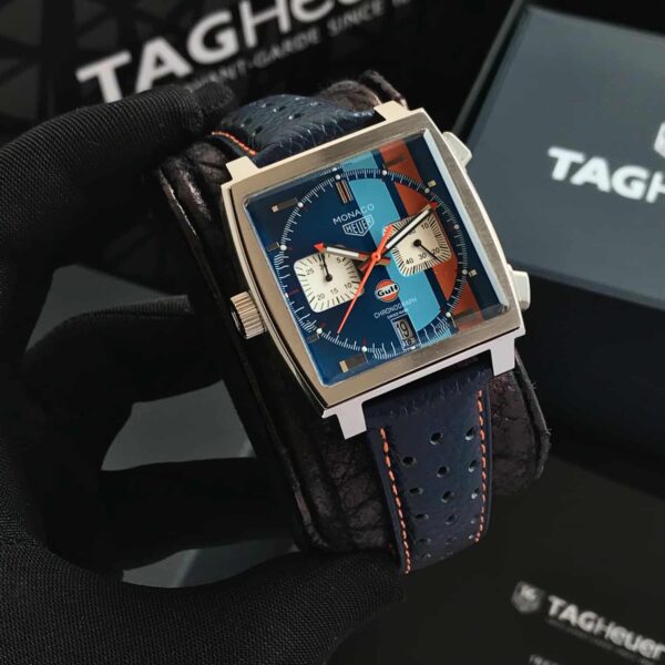 Tag Heuer Monaco Gulf Limited Edition Japanese Mens Watch - Image 7