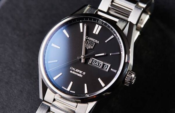 Tag Heuer Calibre 5 Stainless Steel Black Dial Automatic Master Quality Mens Watch - Image 9