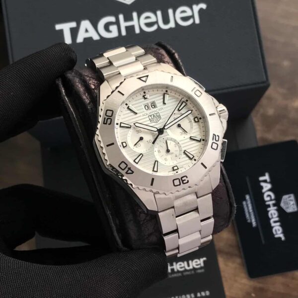 TAG Heuer Aquaracer Professional 200 Date Chronograph’s White Dial Mens Watch - Image 5