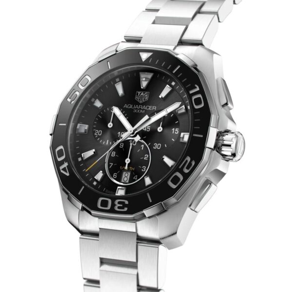 Tag Heuer Aquaracer Stainless Steel Black Dial Master Quality Mens Watch - Image 5