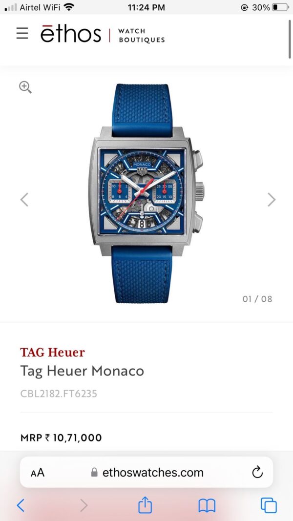 Tag Heuer Monaco Chronographs Japanese Quality Mens Watch - Image 2