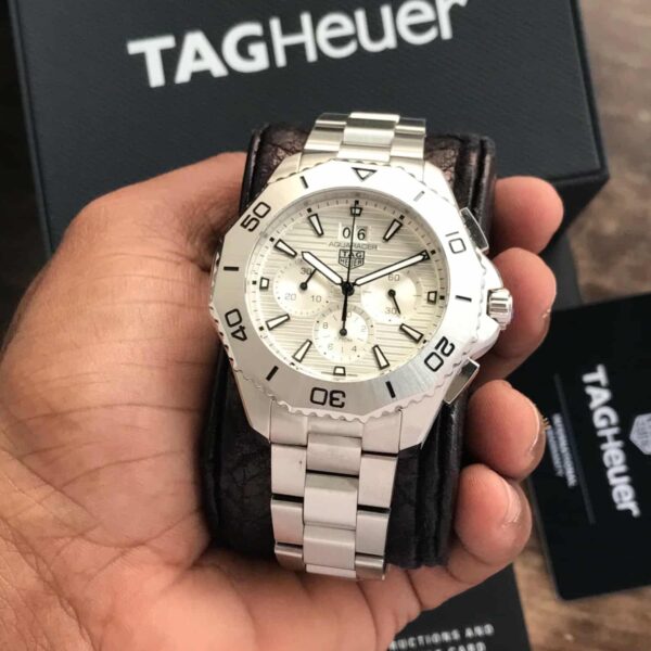 TAG Heuer Aquaracer Professional 200 Date Chronograph’s White Dial Mens Watch