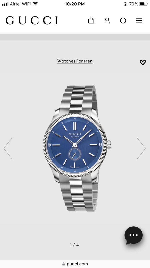 Gucci G-Timeless Blue Dial Stainless Steel Mens Automatic Watch - Image 2