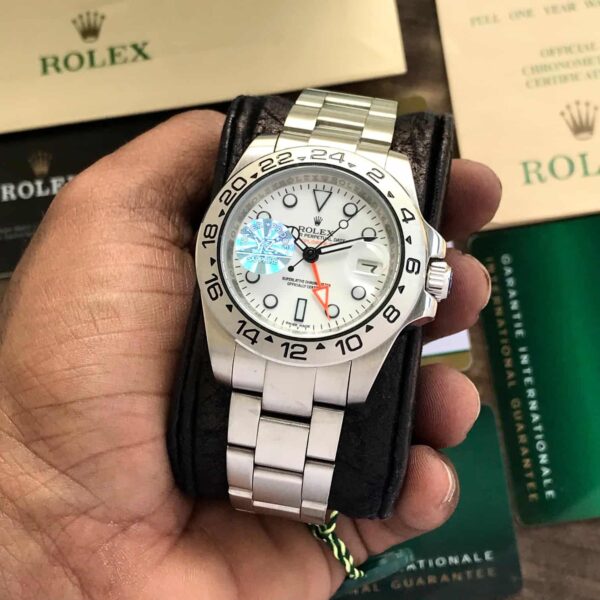 Rolex Explorer || Premiums Automatic Stainless Steel White Dial Mens Watch