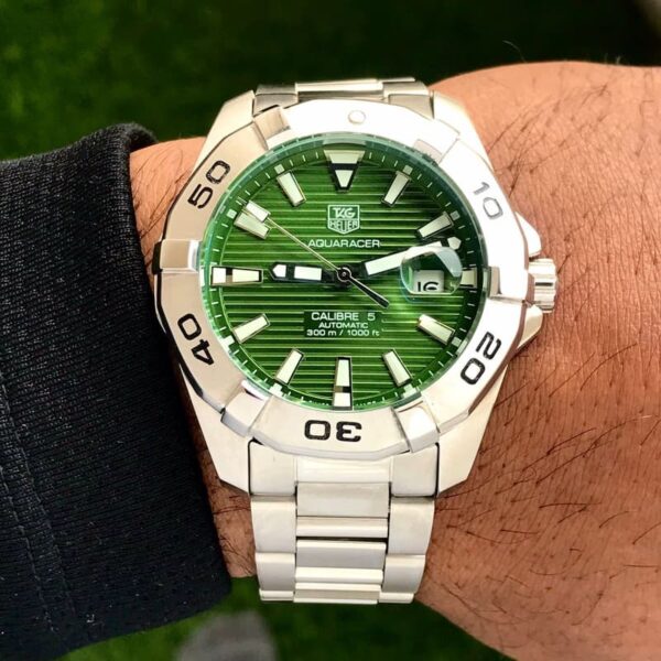 TAG HEUER Men's Aquaracer Calibre 5 43mm Green Dial Watch Japanese Automatic Master Quality Men’s Watch - Image 5