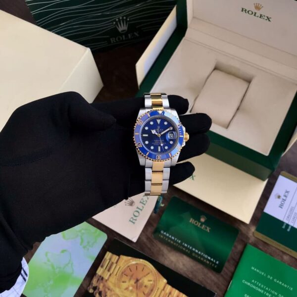 Rolex Submariner Two Tone Blue Dial Japanese Master Quality Automatic Men’s Watch - Image 12