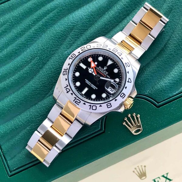 ROLEX, WATCHES FOR HIMRolex Explorer || Two Tone Premiums Automatic Stainless Steel Black Dial Mens Watch - Image 3