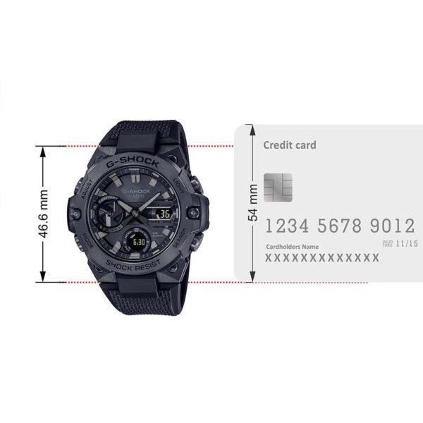 Casio Gshock B-400 Round Full Black Mens Watch - Image 8