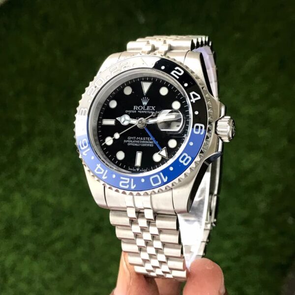 Rolex GMT Matser || Batman Limited Edition Silver Blue Japanese Automatic Master Quality Mens Watch - Image 3