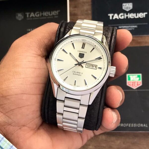 Tag Heuer Calibre 5 Stainless Steel White Dial Automatic Master Quality Mens Watch