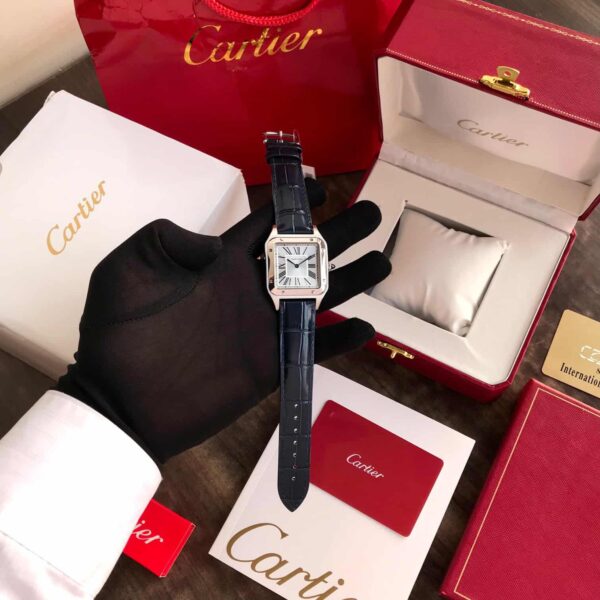 Cartier Santos Dumont Premium Silver White Dial Unisex Watch - Image 8