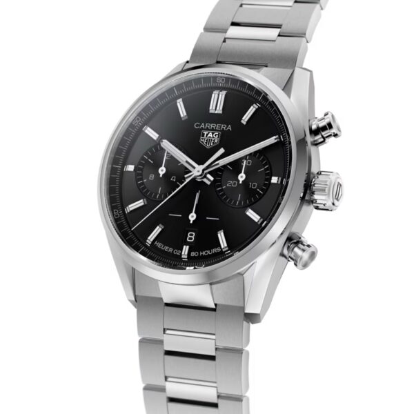 Tag Heuer Grand Carrera Black Dial & Stainless Steel Strap Japanese Master Quality Men’s Watch - Image 5